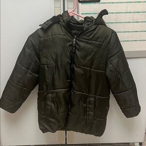 Children's Dark Green Puffer Coat